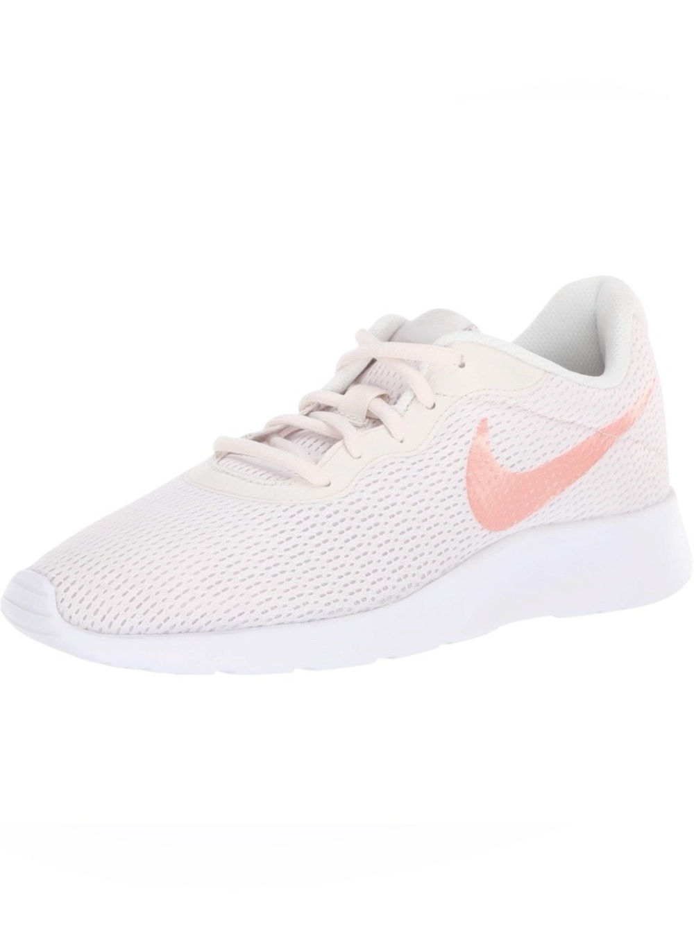 Nike Tanjun sneakers metallic rose gold swoosh logo soft girl balletcore